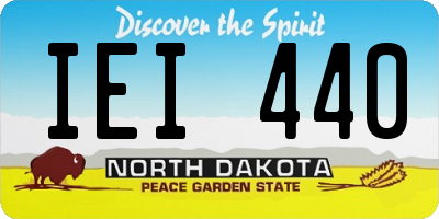 ND license plate IEI440