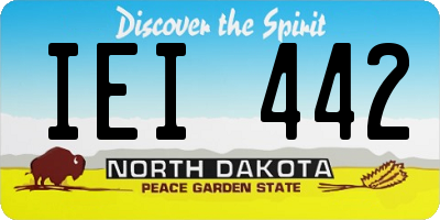 ND license plate IEI442