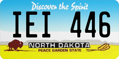 ND license plate IEI446