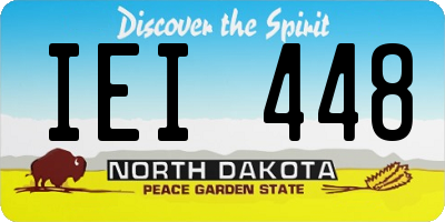 ND license plate IEI448
