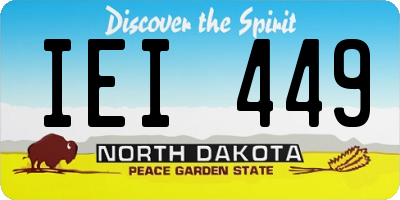 ND license plate IEI449