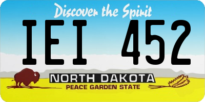 ND license plate IEI452