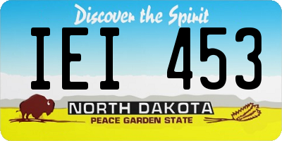 ND license plate IEI453
