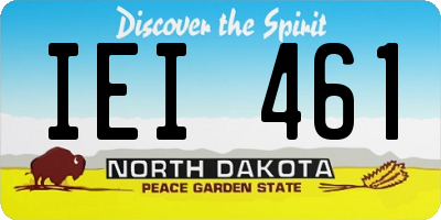 ND license plate IEI461