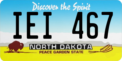 ND license plate IEI467