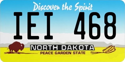 ND license plate IEI468