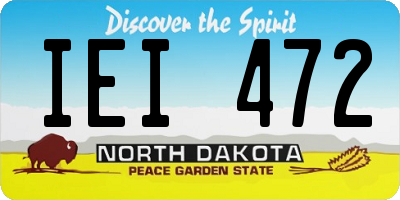 ND license plate IEI472