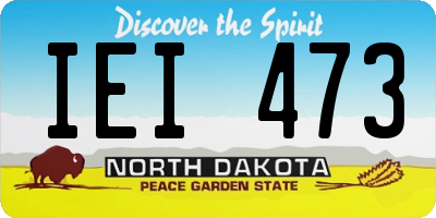 ND license plate IEI473
