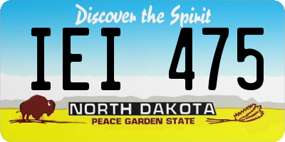 ND license plate IEI475