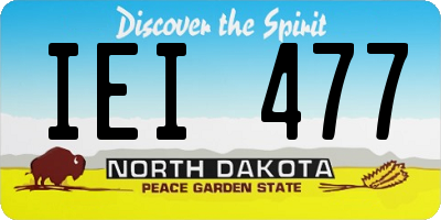 ND license plate IEI477