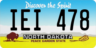 ND license plate IEI478