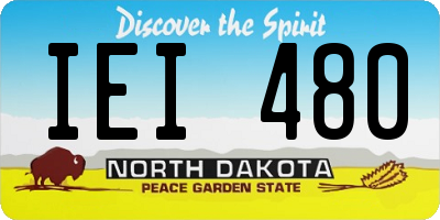 ND license plate IEI480