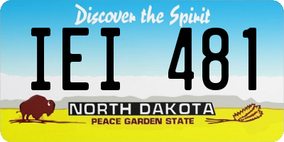 ND license plate IEI481