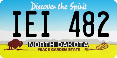 ND license plate IEI482