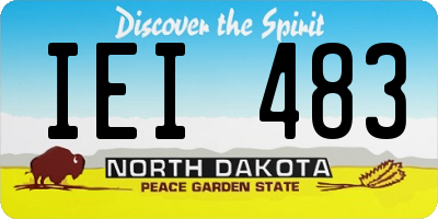 ND license plate IEI483