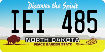ND license plate IEI485