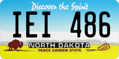 ND license plate IEI486