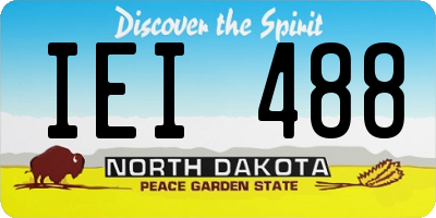 ND license plate IEI488