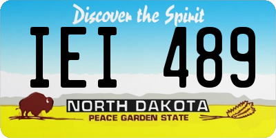 ND license plate IEI489