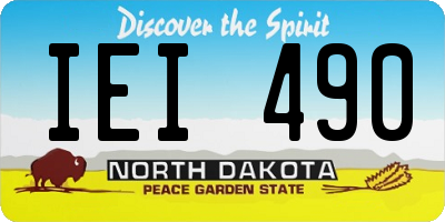 ND license plate IEI490