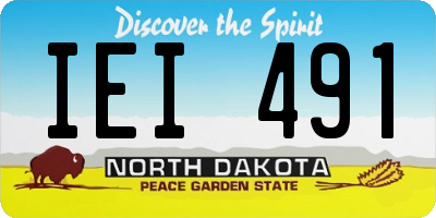 ND license plate IEI491