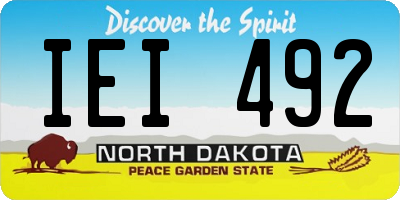 ND license plate IEI492