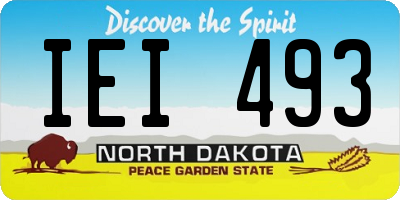 ND license plate IEI493