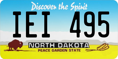 ND license plate IEI495