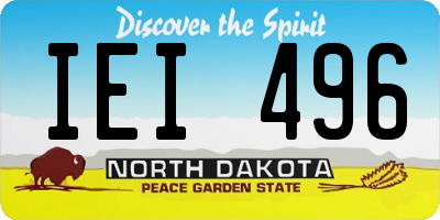 ND license plate IEI496