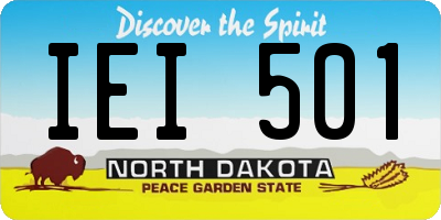 ND license plate IEI501