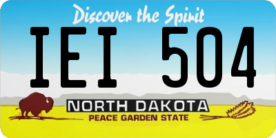 ND license plate IEI504