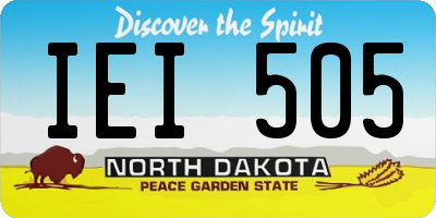 ND license plate IEI505