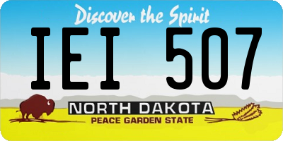 ND license plate IEI507