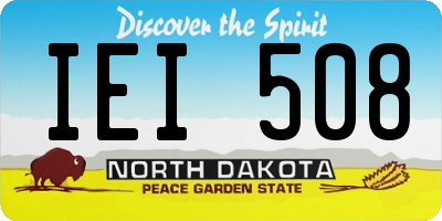 ND license plate IEI508