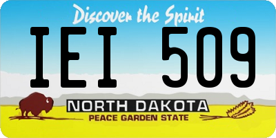 ND license plate IEI509