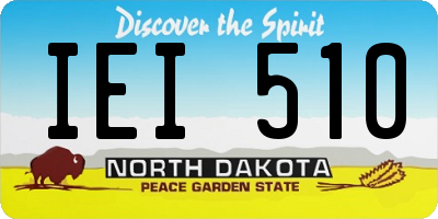 ND license plate IEI510