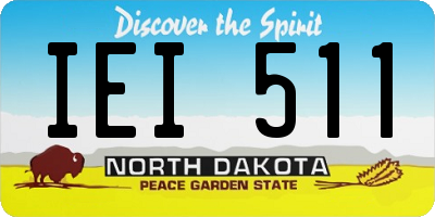 ND license plate IEI511