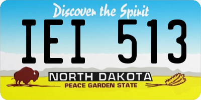ND license plate IEI513