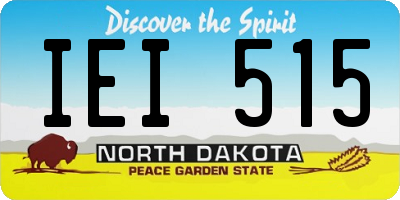 ND license plate IEI515