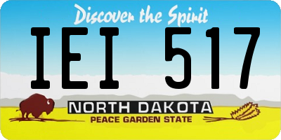 ND license plate IEI517