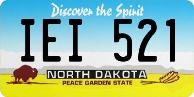 ND license plate IEI521