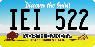 ND license plate IEI522