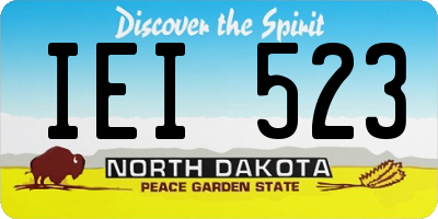 ND license plate IEI523
