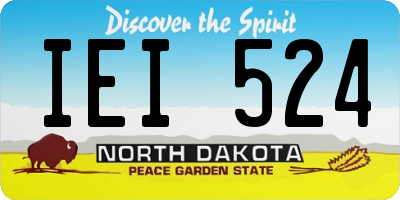 ND license plate IEI524