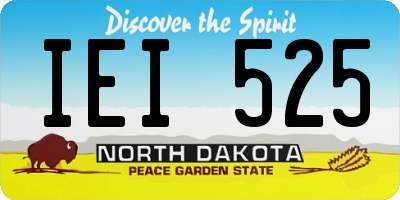 ND license plate IEI525