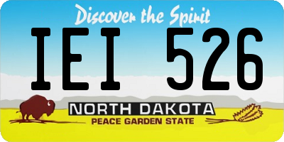 ND license plate IEI526