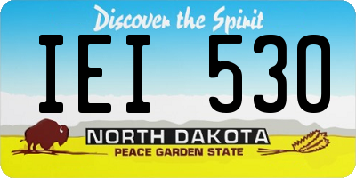 ND license plate IEI530