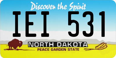 ND license plate IEI531