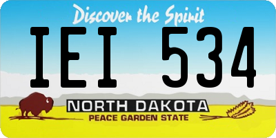 ND license plate IEI534