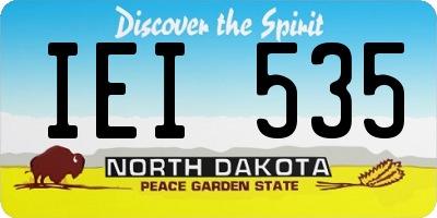ND license plate IEI535